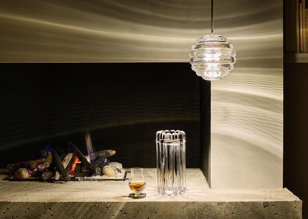 Press LED Sphere Pendant Light Large / Clear