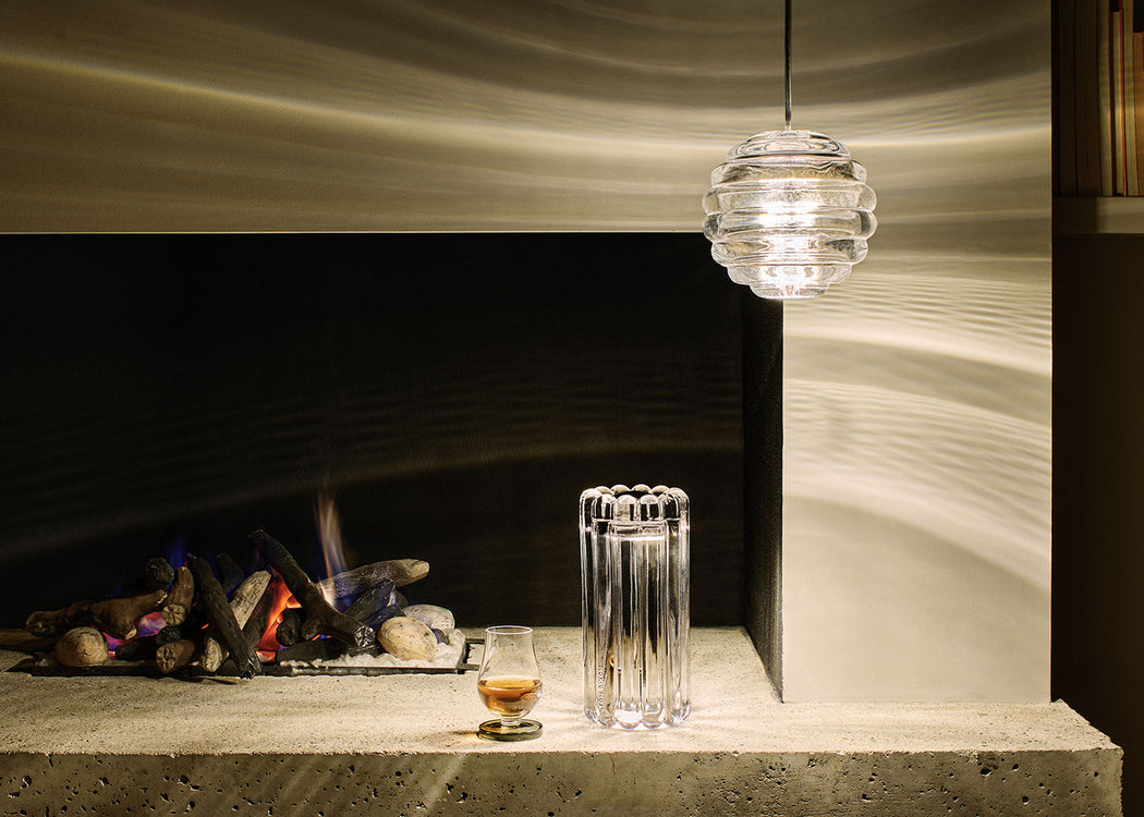 Press LED Sphere Pendant Light Large / Clear