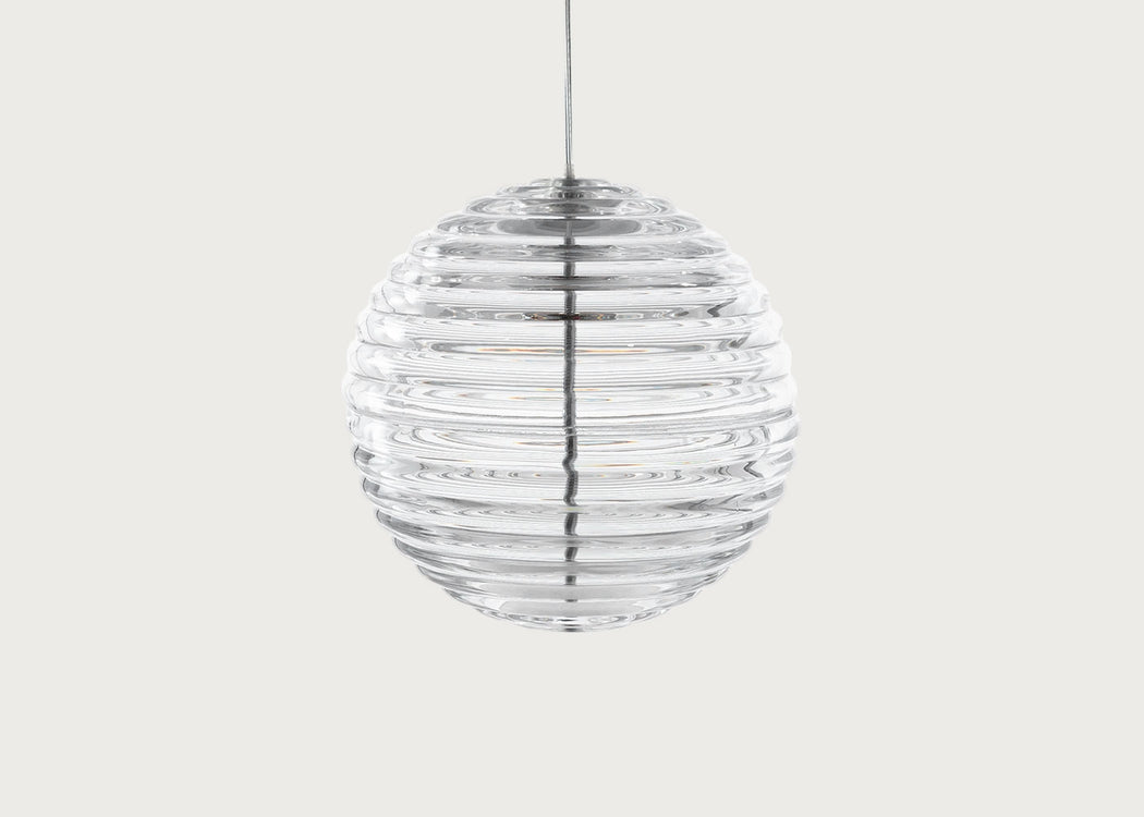 Press LED Sphere Pendant Light Large / Clear