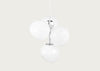 Melt LED Chandelier Light Mini Opal Silver