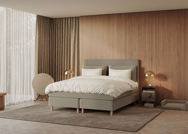 Korno Bed Set Luxury Light Grey / Medium