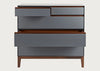 Lars 5 Drawer Chest Grey & Walnut