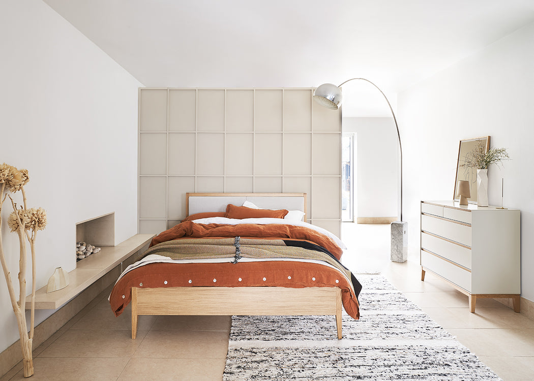 Lars 6 Drawer Chest Wide Grey
