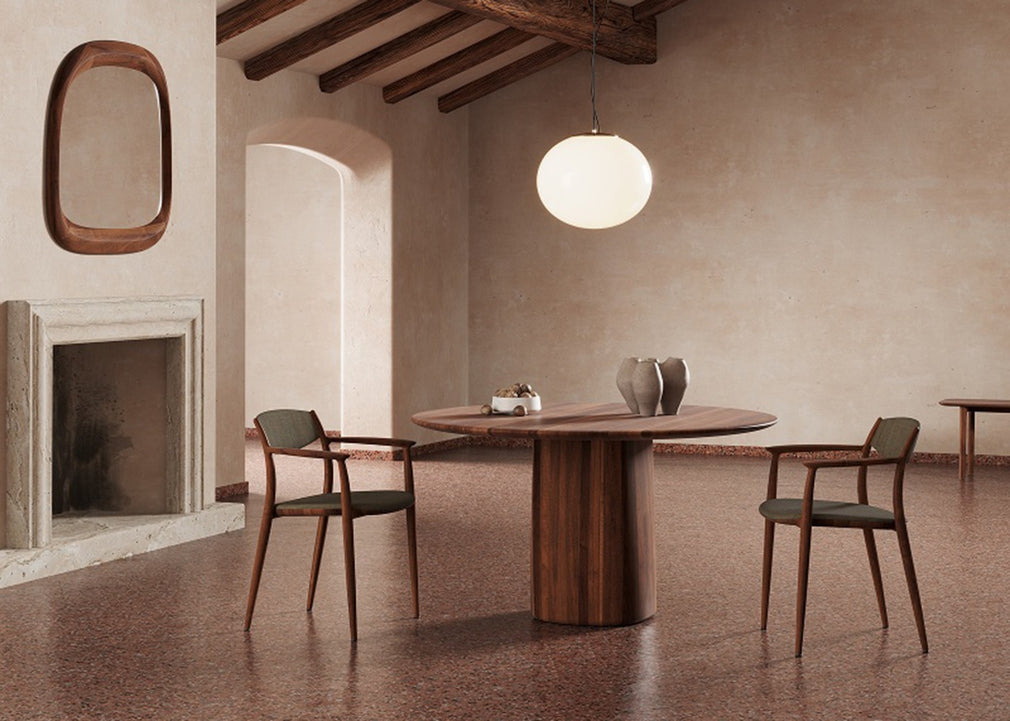 Nila Dining Chair Walnut / Zenith Leather Black 9024