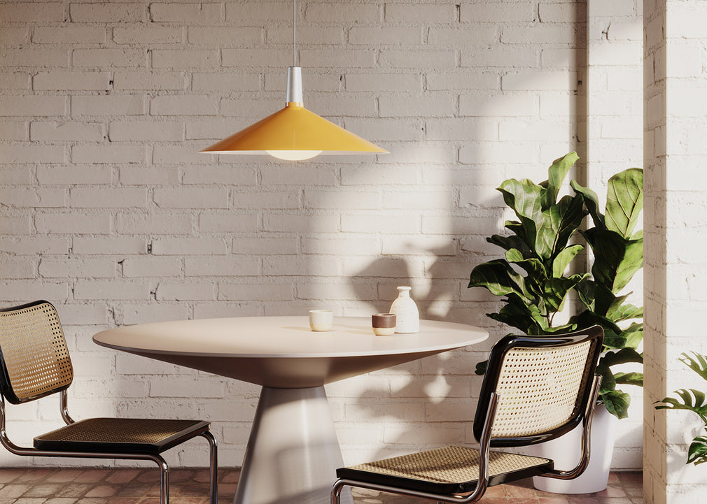 Bower Pendant Light Yellow Ochre / Small