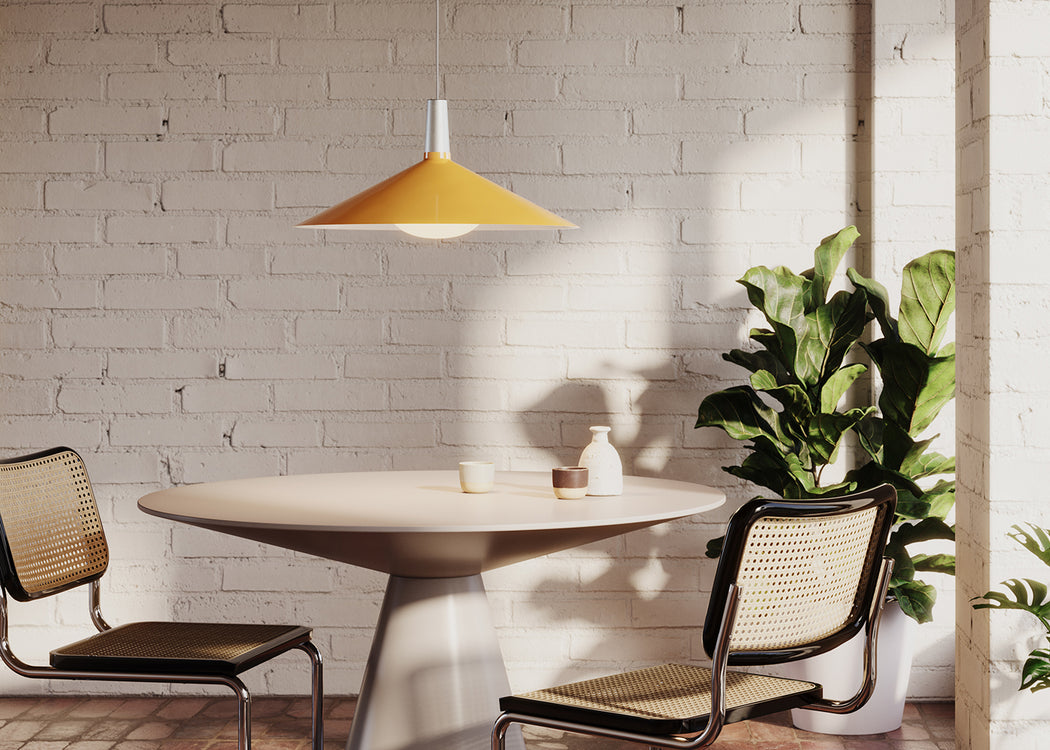 Bower Pendant Light Yellow Ochre / Small
