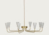 Ophelia 8 Arm Chandelier Pendant Light Matt Black