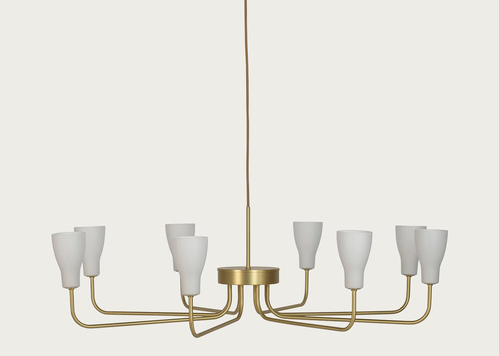 Ophelia 8 Arm Chandelier Pendant Light Matt Black