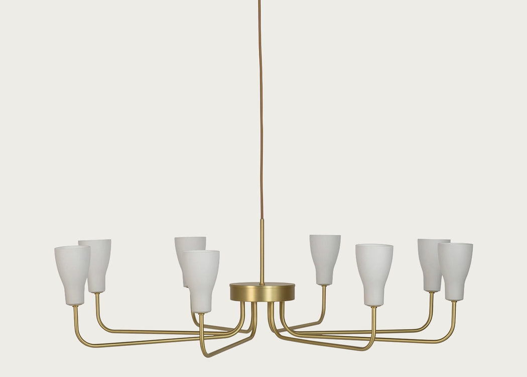 Ophelia 8 Arm Chandelier Pendant Light Matt Black