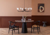 Ophelia 8 Arm Chandelier Pendant Light Matt Black
