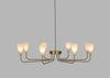 Ophelia 8 Arm Chandelier Pendant Light Matt Black