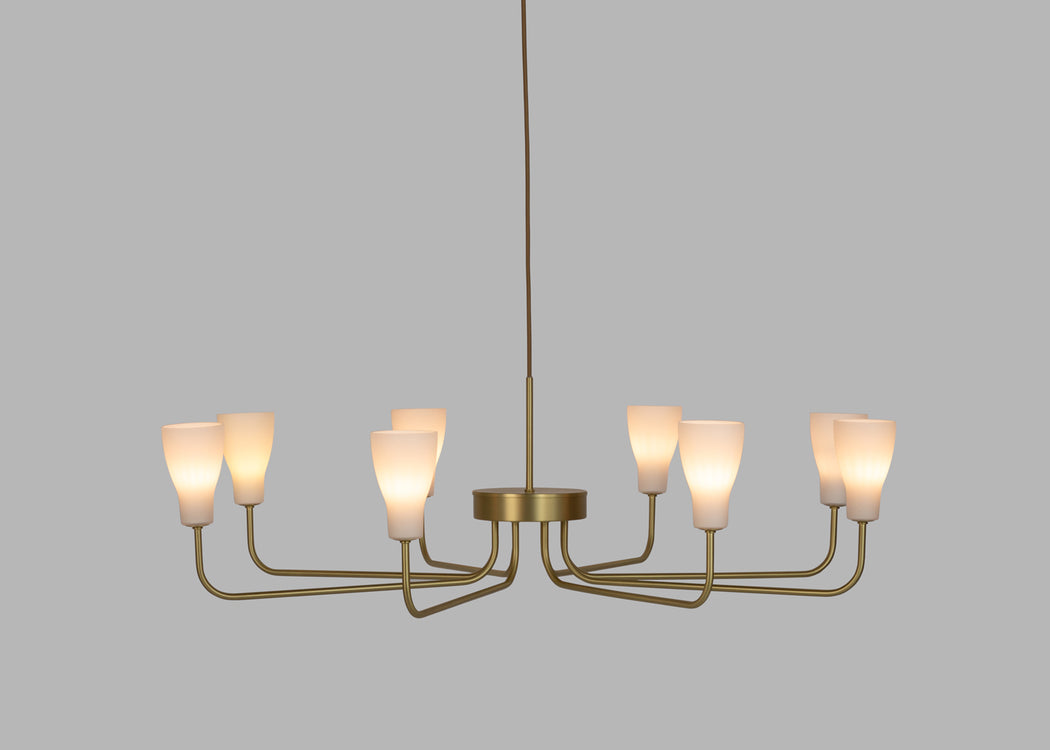 Ophelia 8 Arm Chandelier Pendant Light Matt Black