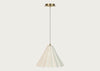 Monroe Porcelain Pendant Light White & Brushed Gold Large