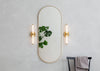 Tubular LED Bathroom Wall Light IP44 Gold
