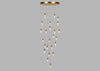Rock Crystal LED Chandelier Pendant Light Large