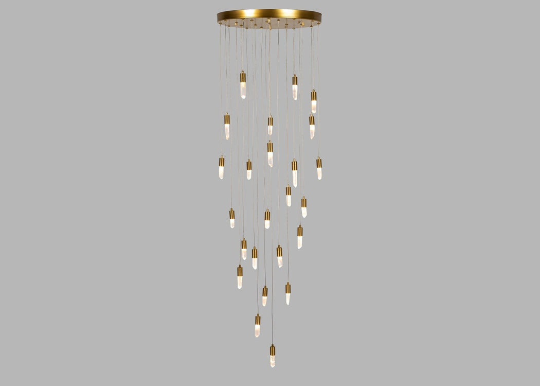 Rock Crystal LED Chandelier Pendant Light Large