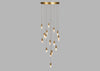 Rock Crystal LED Chandelier Pendant Light Large