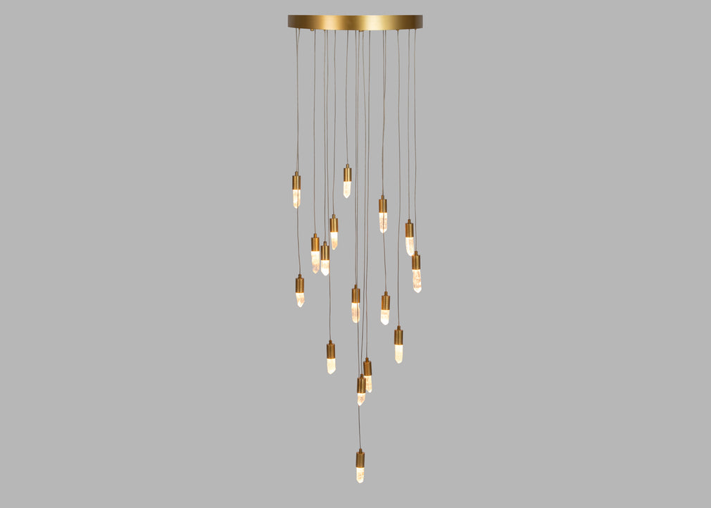 Rock Crystal LED Chandelier Pendant Light Large