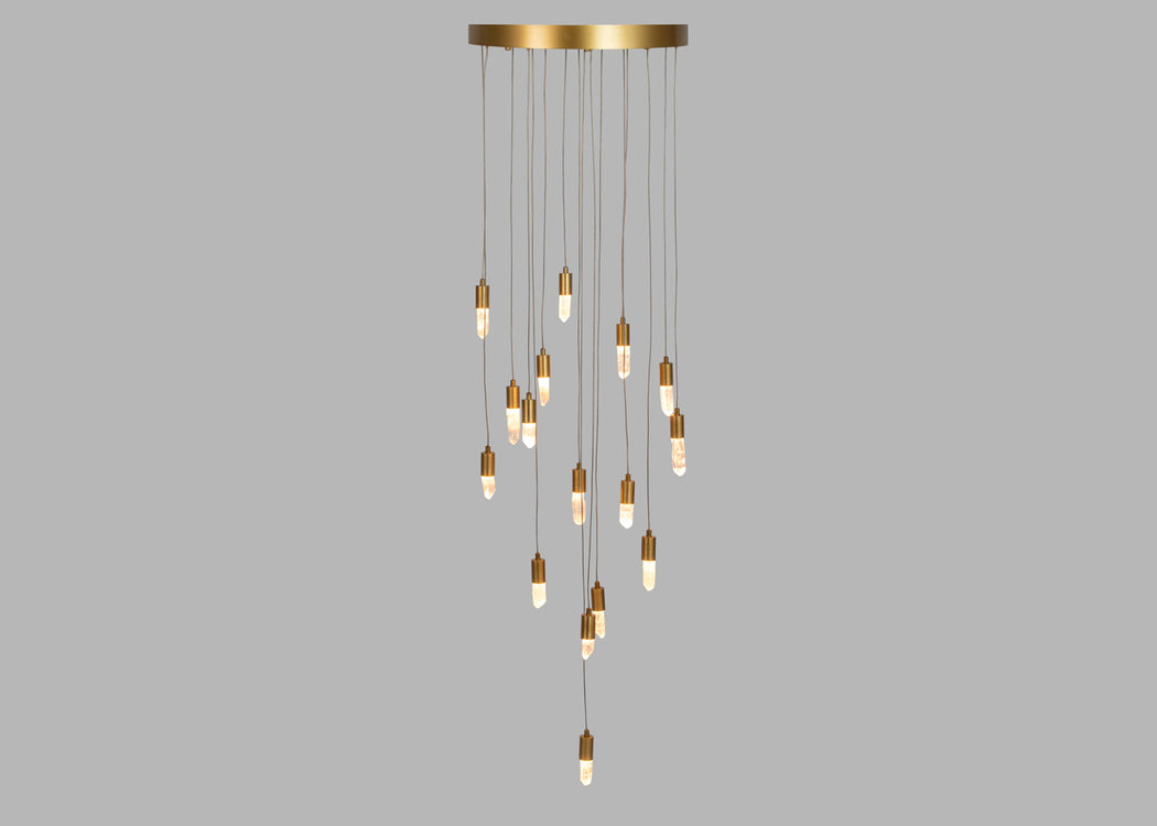 Rock Crystal LED Chandelier Pendant Light Large