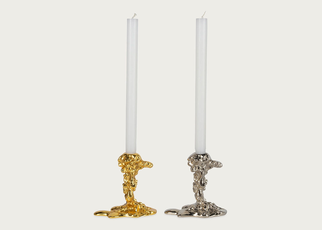Drip Candle Holder Gold