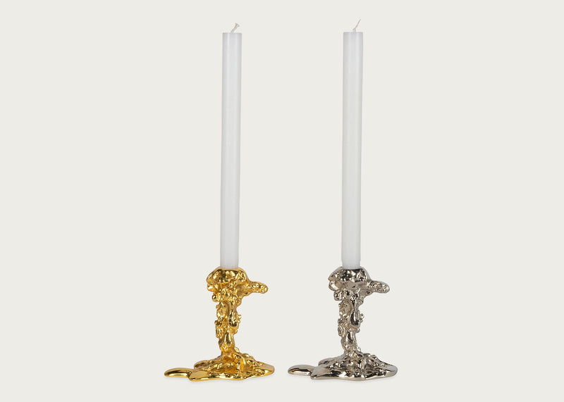 Drip Candle Holder Gold