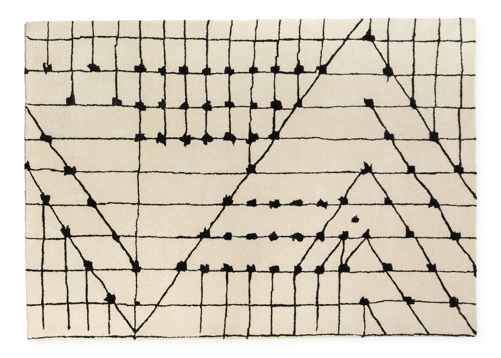 Gisilo Rug White & Black 140cm x 200cm