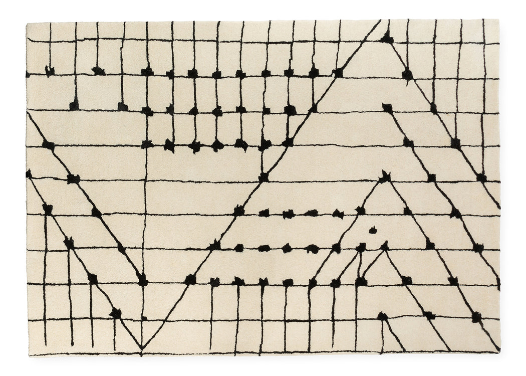 Gisilo Rug White & Black 140cm x 200cm