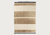 Basalt Rug Natural with Blue Fringe 140cm x 200cm