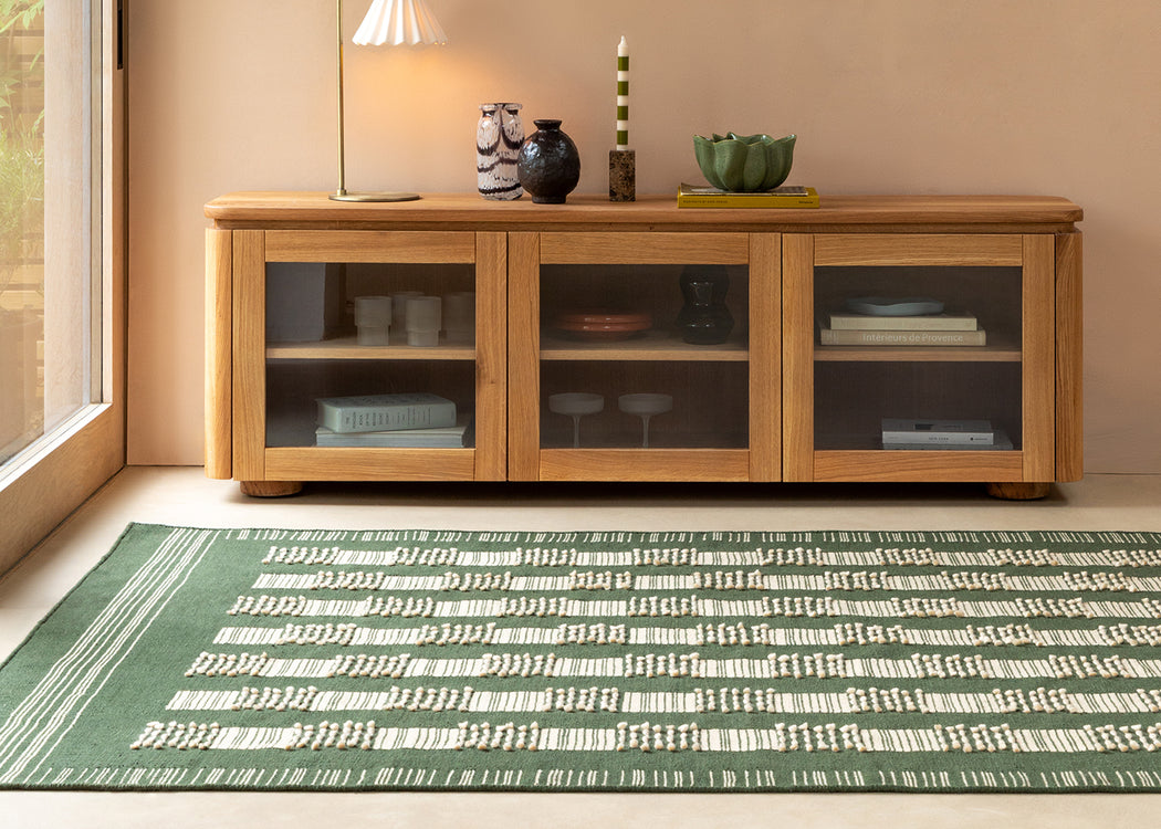 Heal's + Ambar City Grove Green Rug 140cm x 200cm