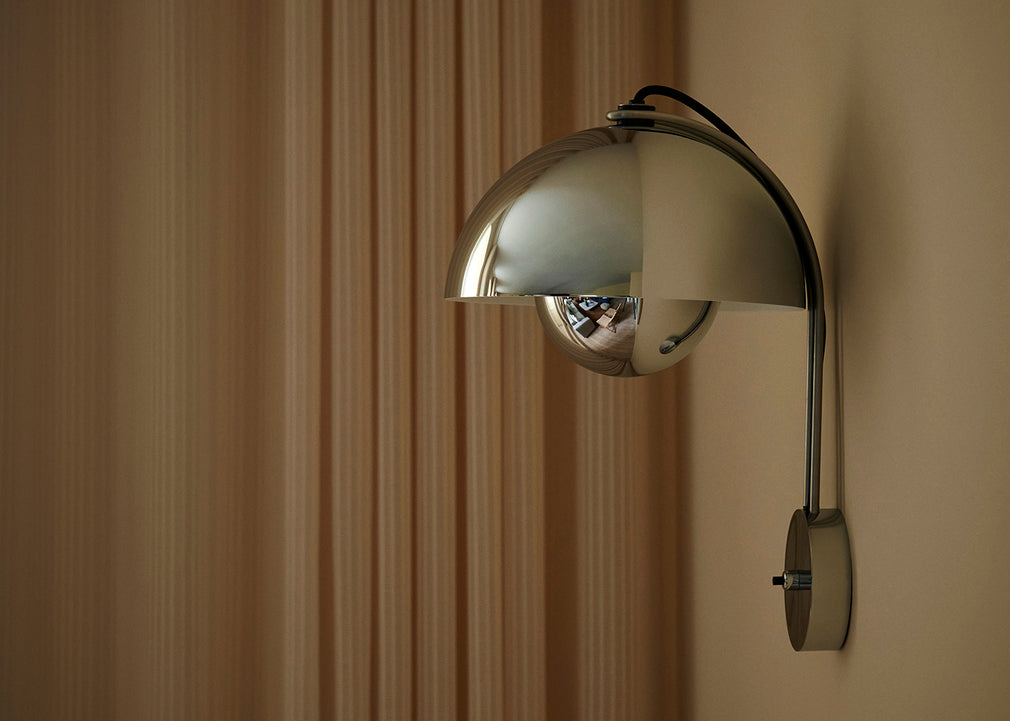 Flowerpot Wall Light Chrome