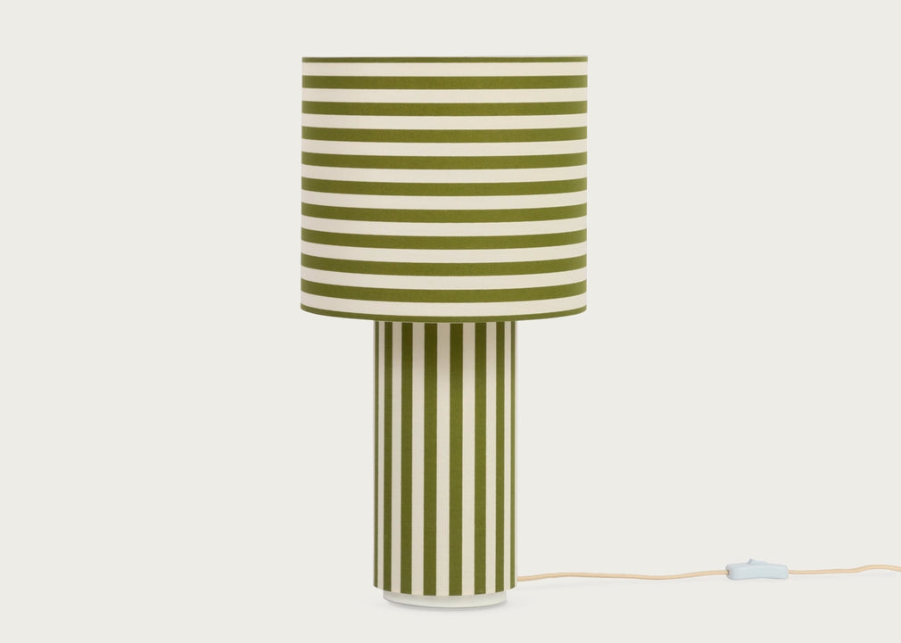 Raie Fabric Table Lamp Red