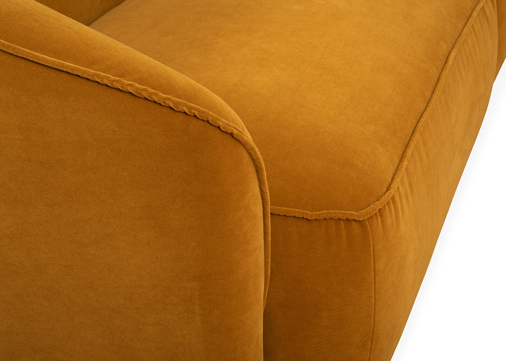 Aurelie Armless Insert Module Smart Luxe Velvet Cognac