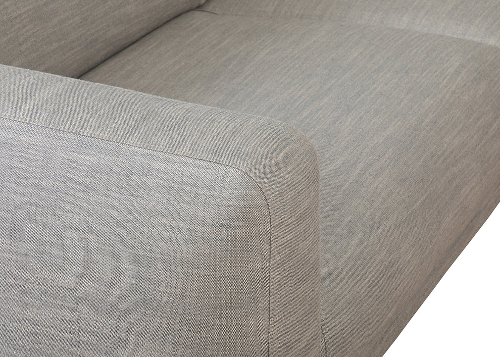 Harri 3 Seater Right Hand Facing Open End Sofa Broad Weave Pebble