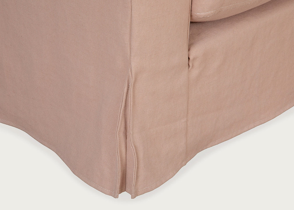 Tailor Loose Cover 2 Seater Sofa Cotton Velvet Evergreen