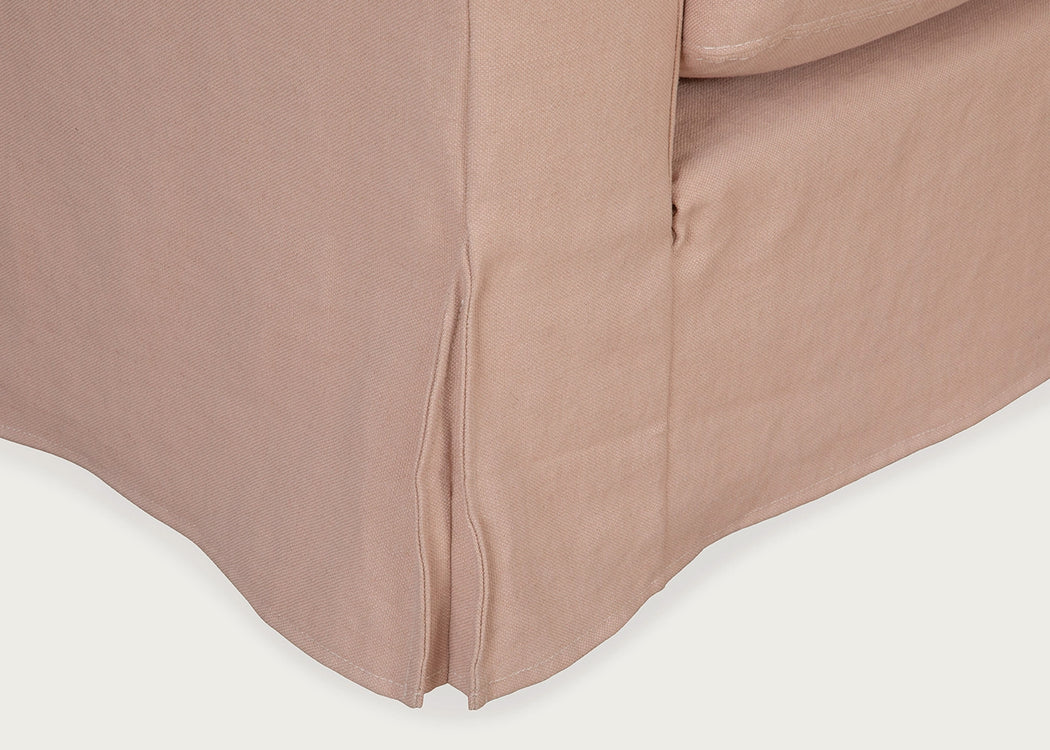 Tailor Loose Cover 2 Seater Sofa Cotton Velvet Evergreen