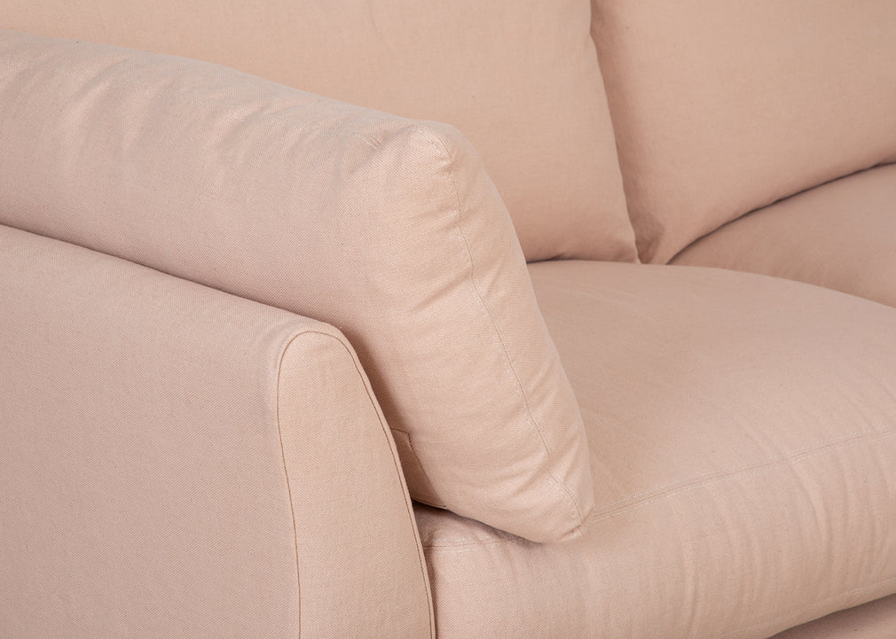 Tailor Loose Cover 3 Seater Sofa Capelo Linen-Cotton Bamboo