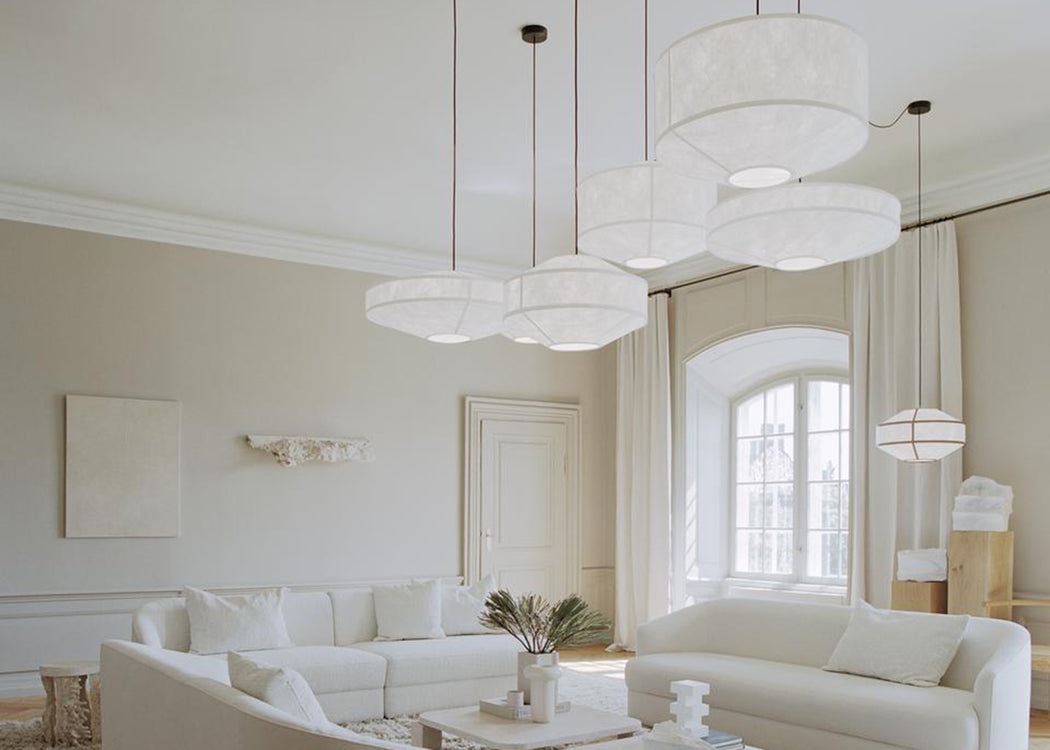 Kite Pendant Light White & Black / 55cm