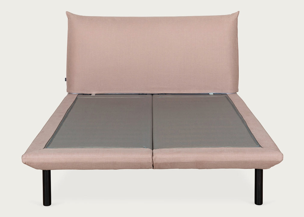 Aria Bed Double / Nova Boucle Oat / Black