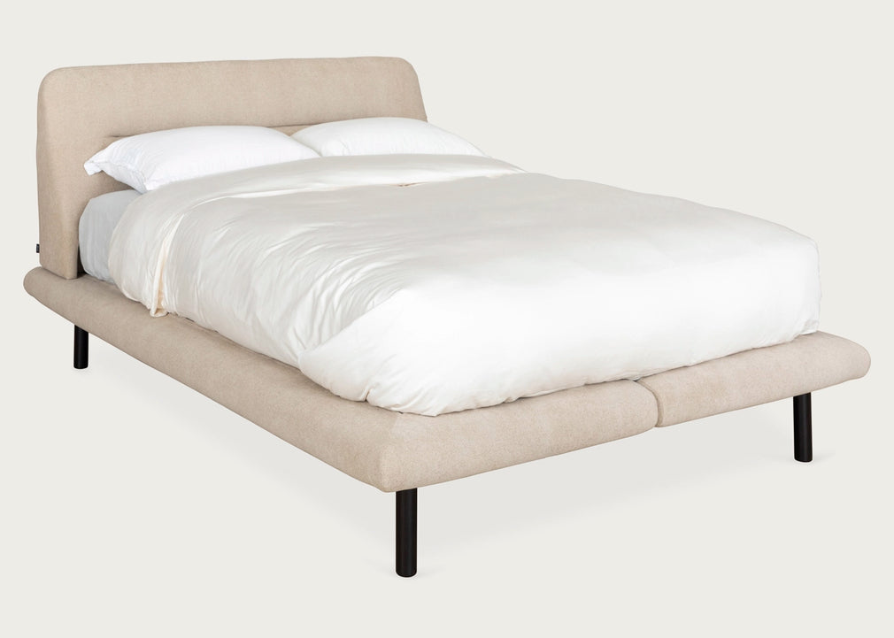 Gia Bed Double / Nova Boucle Oat / Black