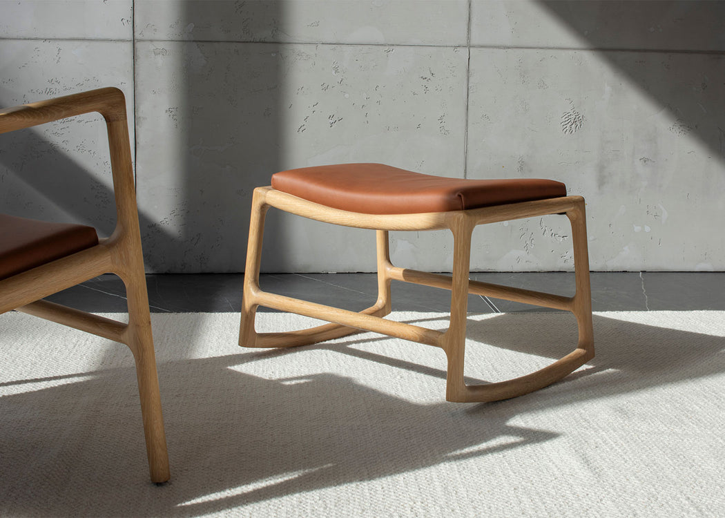 Dedo Footstool Dakar Leather Whisky