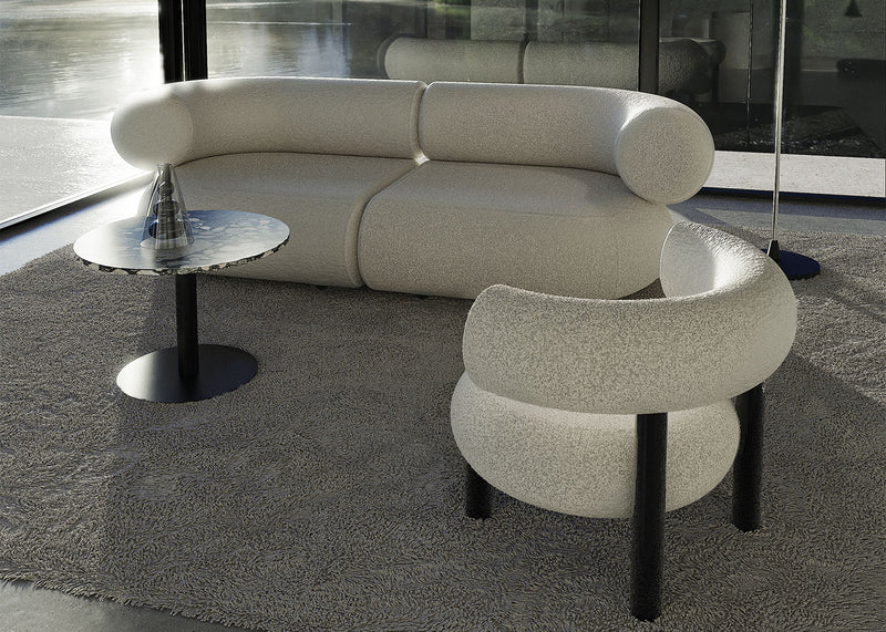 Fat 2 Seater Sofa Boucle Ivory 0101
