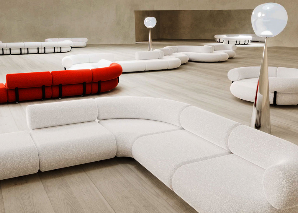 Fat 2 Seater Sofa Boucle Ivory 0101