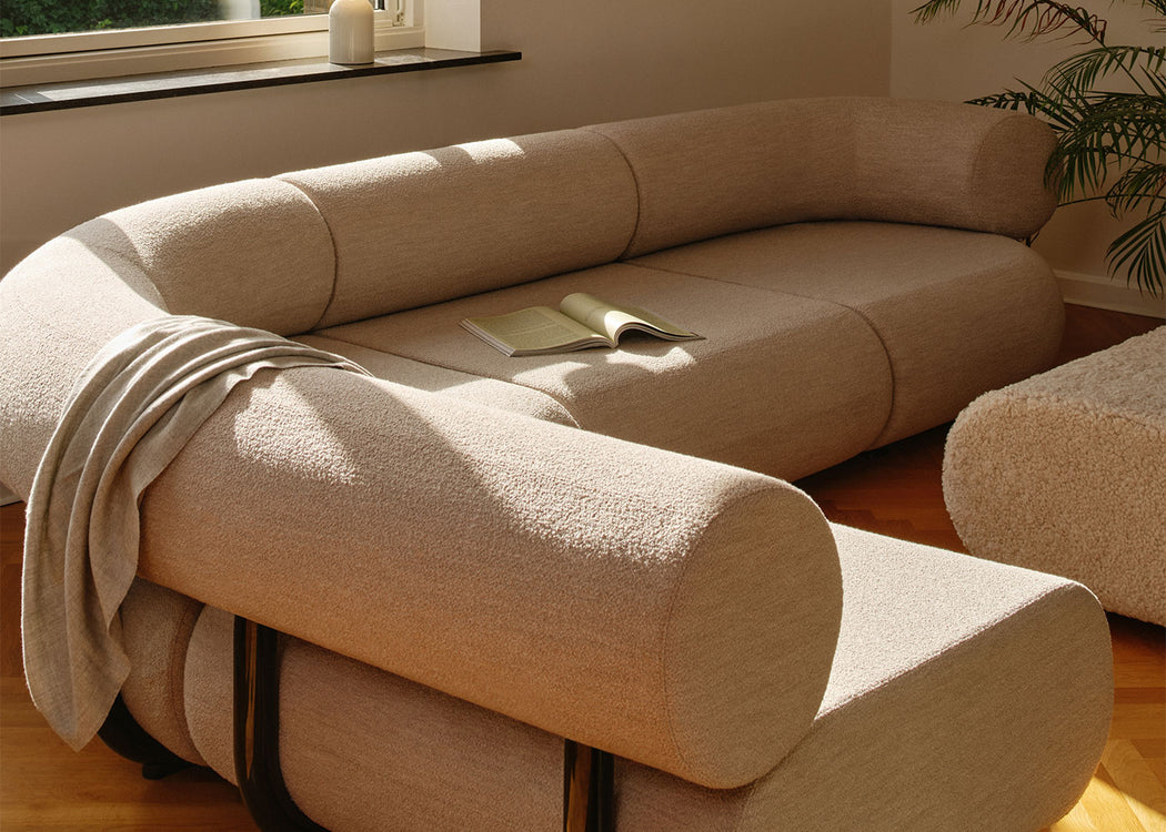 Fat 3 Seater Sofa Boucle Ivory 0101