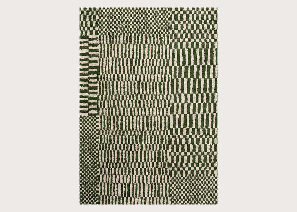 Berber Rug Green 170cm x 240cm