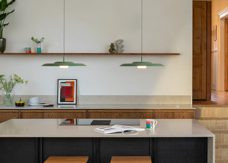 Diner LED Metal Pendant Light Black / Large
