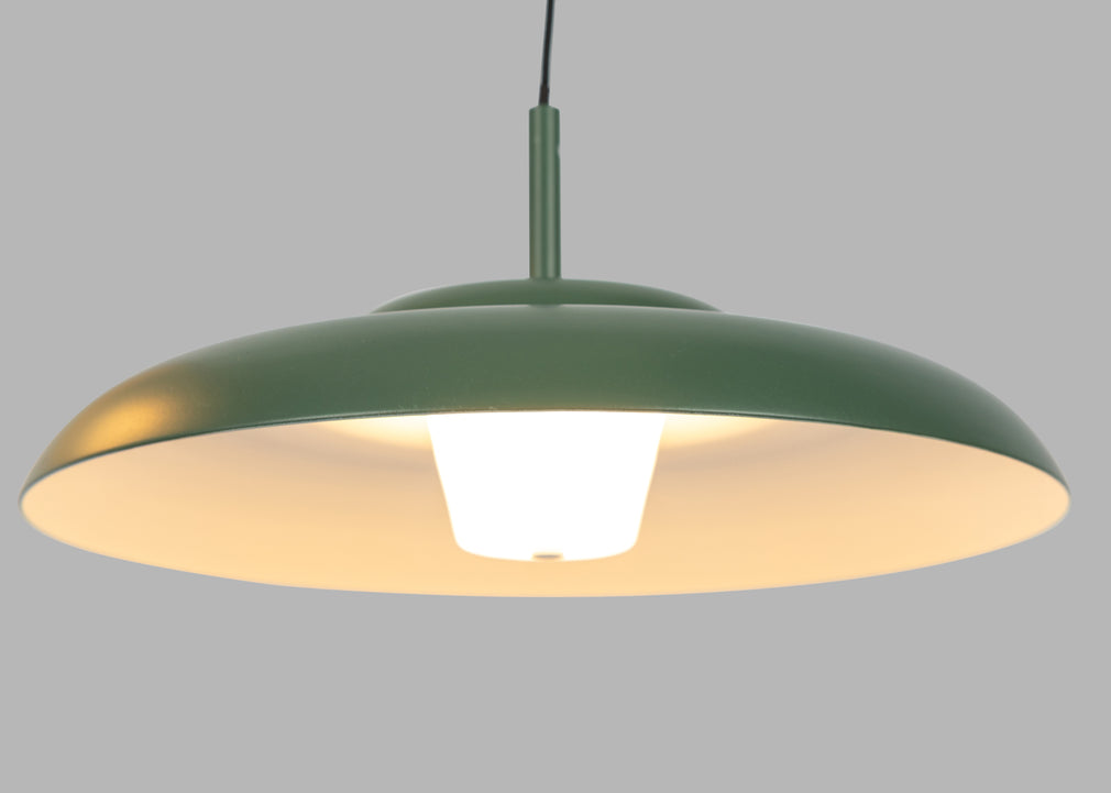 Diner LED Metal Pendant Light Black / Large