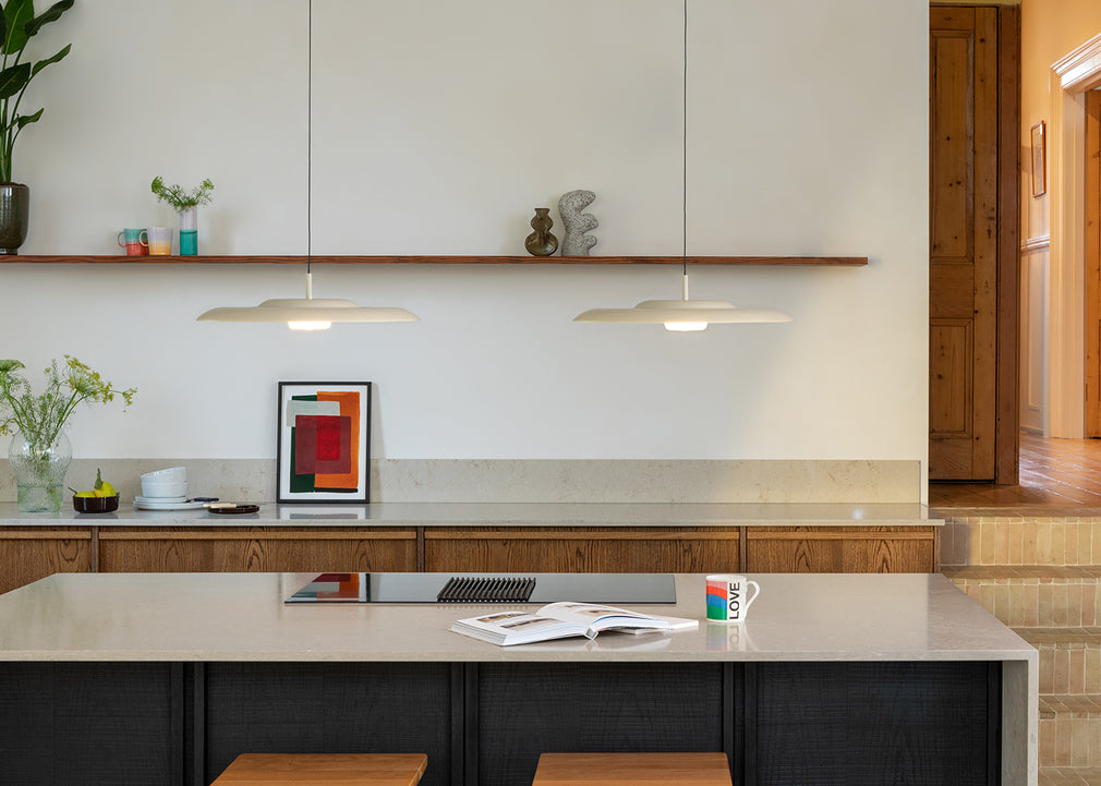 Diner LED Metal Pendant Light Black / Large