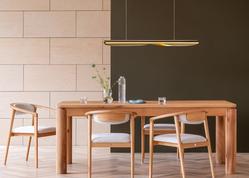 Onda LED Long Pendant Light Brass