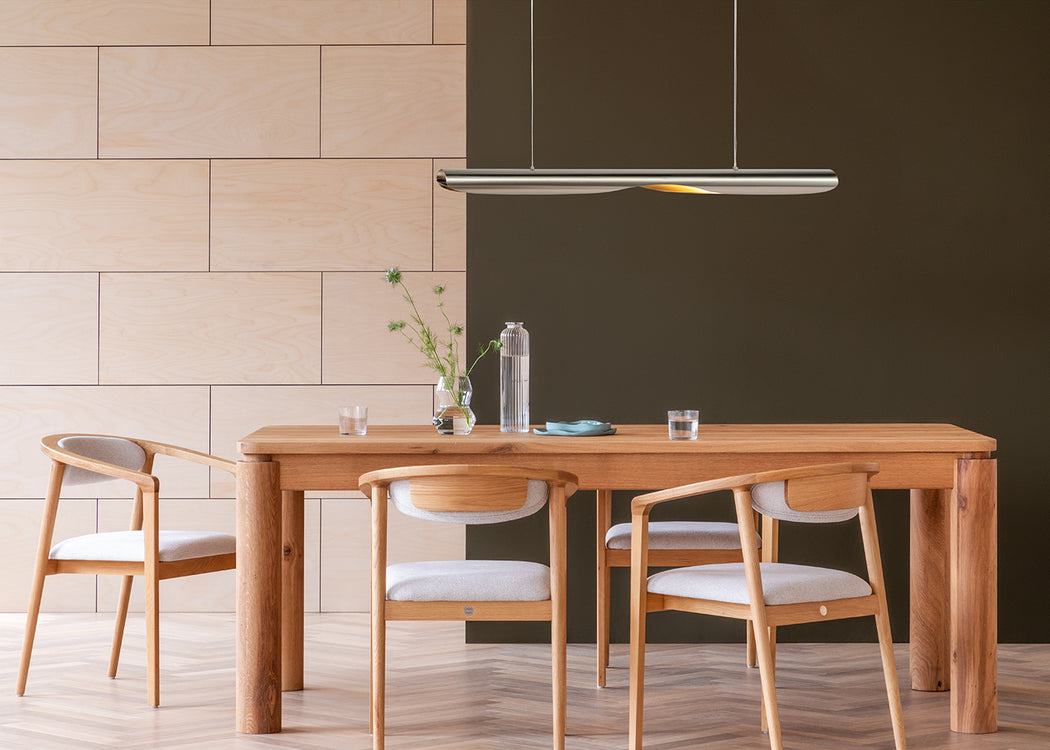 Onda LED Long Pendant Light Brass