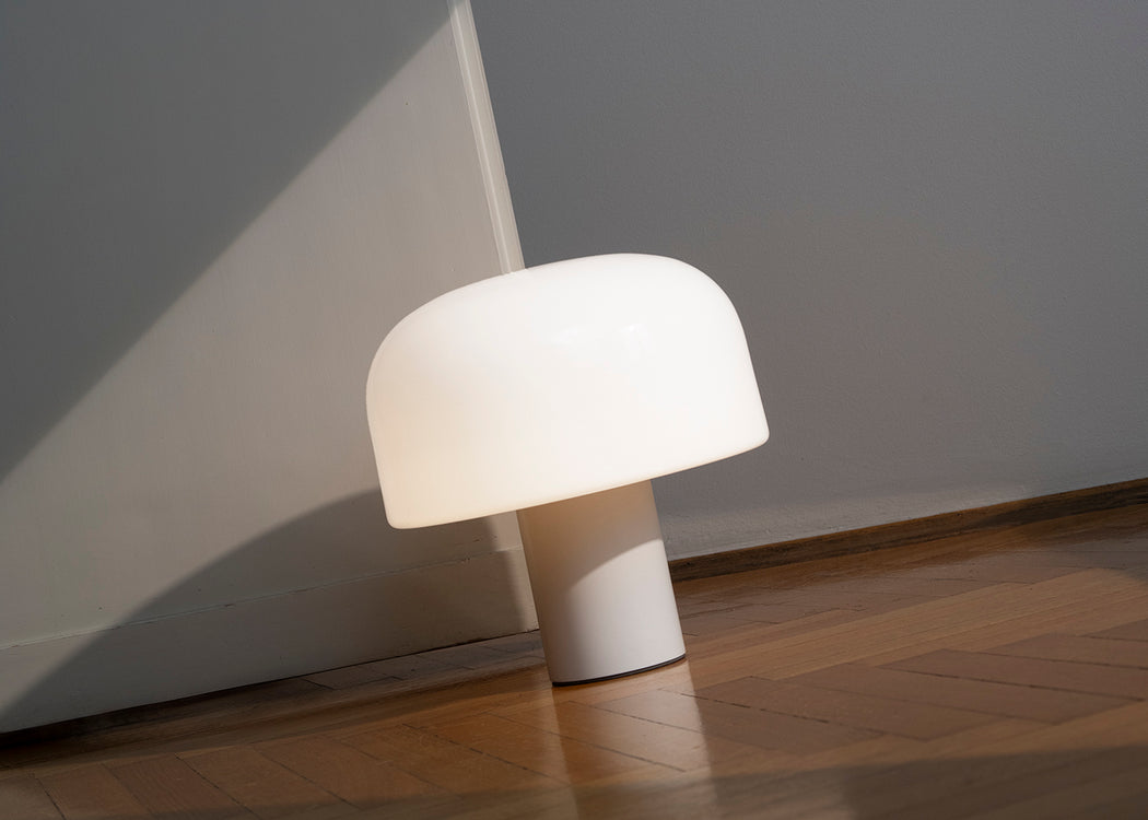 Bellhop Table Lamp White & Choko